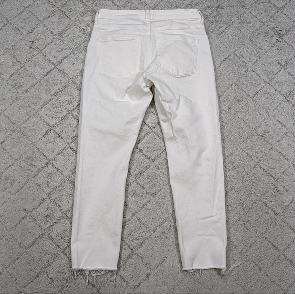 Everlane Jeans Women's 27 White The Mid Rise Skinny Lean Ankle Cotton Blend - Picture 9 of 10